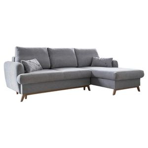 MID.YOU ROHOVÁ SEDAČKA, textil, světle šedá obraz