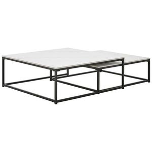 Livetastic SADA KONFERENČNÍCH STOLKŮ, bílá, černá, kov, keramika, 75/65/27/22/75/65 cm obraz