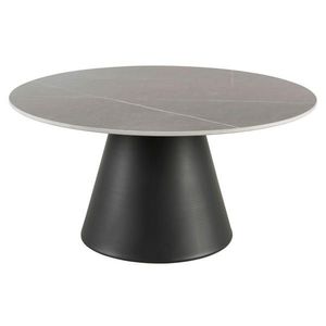 MID.YOU KONFERENČNÍ STOLEK, šedá, černá, kov, keramika, 80/39/80 cm obraz