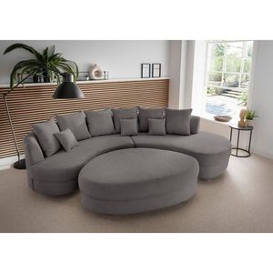 Livetastic SEDACÍ SOUPRAVA, textil, šedá obraz