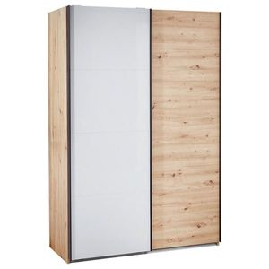 Xora SKŘÍŇ S POSOUVACÍMI DVEŘMI, šedá, barvy dubu, 150/223/60 cm obraz