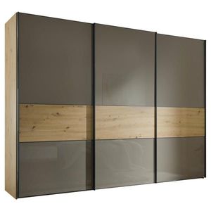 Moderano SKŘÍŇ S POSOUVACÍMI DVEŘMI, dub artisan, mokka, 336/240/68 cm obraz
