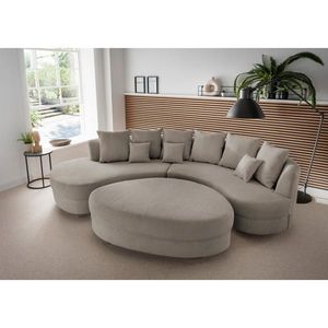 Livetastic SEDACÍ SOUPRAVA, textil, šedavě hnědá obraz