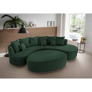 Livetastic SEDACÍ SOUPRAVA, textil, tmavě zelená obraz