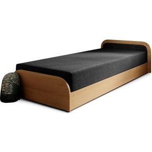Eltap Jednolůžková postel PARYS 80x190 Sawana 14 černá/hnědá pravá obraz