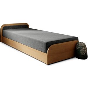 Eltap Jednolůžková postel PARYS 80x190 Sawana 21 šedá/hnědá levá obraz