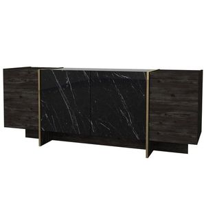 Hanah Home Komoda Veyron 180 cm černý mramor obraz