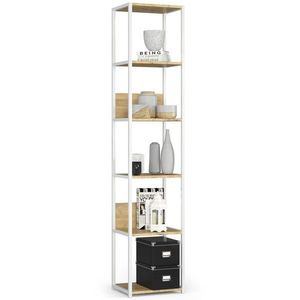 Ak furniture Regál LOFT 40 cm bílý/dub artisan obraz