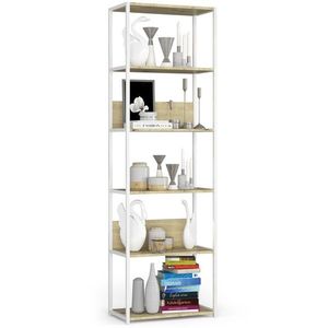 Ak furniture Regál LOFT 60 cm bílý/dub artisan obraz