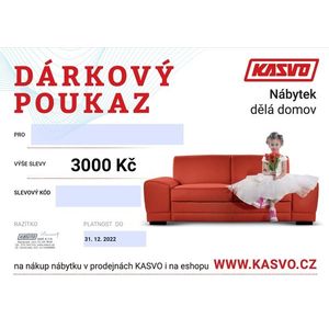 Kasvo Dárkový poukaz na 3 000 Kč obraz