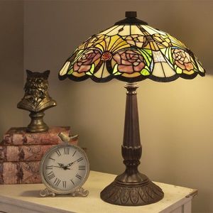 Stolní lampa Tiffany Roses - Ø 44*57 cm 5LL-5546 obraz