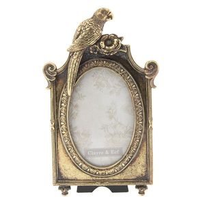 Zlatý fotorámeček s papouškem - 16*27 cm / 10*15 cm 2F0567 obraz