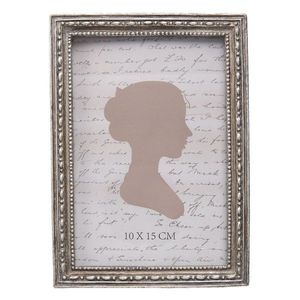 Stříbrný fotorámeček s patinou - 12*2*17 cm / 10*15 cm 2F0489M obraz