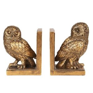 Zlaté zarážky na knihy sovy - 12*8*16 cm 6PR2653 obraz