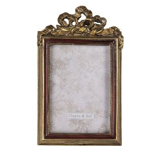 Vintage fotorámeček se zlatými ornamenty - 8*1*13 cm / 6*9 cm 2F0684 obraz