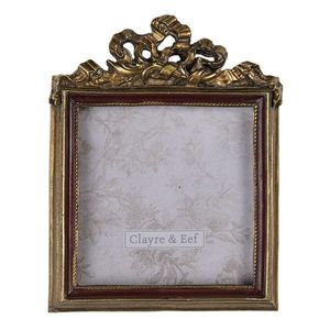 Zlatý zdobený fotorámeček ve vintage stylu - 9*1*11 cm / 7*7 cm 2F0685 obraz