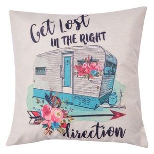 Povlak na polštář s potiskem retro karavanu - 43*43 cm KT021.225 obraz
