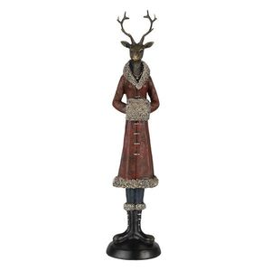 Dekorativní soška laně v zimním kabátu - 8*8*35 cm 6PR4618 obraz