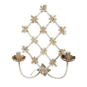 Nástěnná béžová vintage lampa - 43*16*55 cm E14 /max 2x25W 5LMP348 obraz