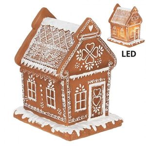 Vánoční perníková chaloupka s Led světýlky Gingerbread House - 15*12*17cm/ 3*AAA 6PR3975 obraz