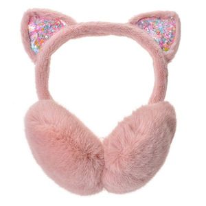 Růžové dětské chlupaté klapky na uši - one size JZCEW0018P obraz