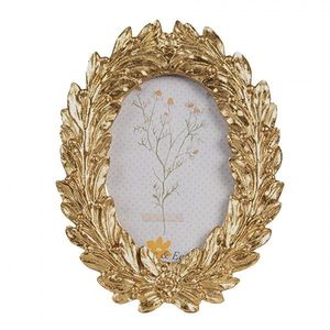 Zlatý antik oválný fotorámeček v barokním stylu - 10*2*13 cm / 7*9 cm 2F1050 obraz