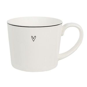 Bílý hrnek se srdíčkem Lovely Day - 12*8*7 cm / 275 ml 6CEMU0142 obraz