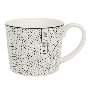Bílý hrnek s puntíky Lovely Day - 12*8*7 cm / 275 ml 6CEMU0143 obraz