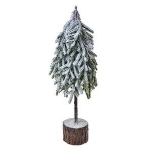 Vánoční dekorace zasněžený jehličnatý stromek - 17*14*44 cm 65579 obraz