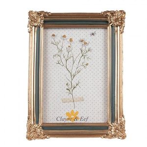 Černo - zlatý fotorámeček s ornamenty - 13*2*18 cm / 10*15 cm 2F1148 obraz