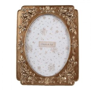 Zlatý antik fotorámeček s růžičkami - 14*2*19 cm / 10*15 cm 2F1189 obraz