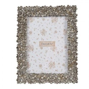 Stříbrný antik fotorámeček s kytičkami - 18*2*23 cm / 13*18 cm 2F1183 obraz