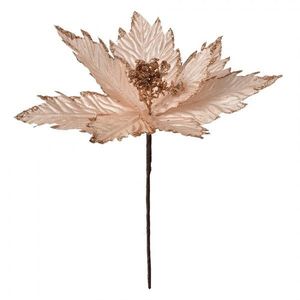 Dekorace zápich květina béžová vánoční hvězda Poinsettia - Ø 31*32 cm 65832 obraz