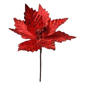 Červená umělá květina zápich vánoční hvězda Poinsettia - Ø 23*27 cm 65826 obraz