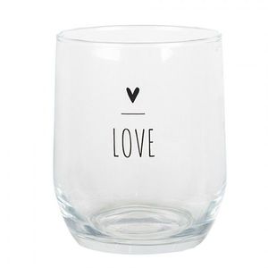 Sklenička se srdíčkem Lovely Day - Ø 8*9 cm / 300 ml BHSGL0004 obraz