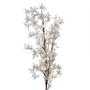 Dekorace umělá květina s bílými květy - 15*7*112 cm 5PL0136W obraz