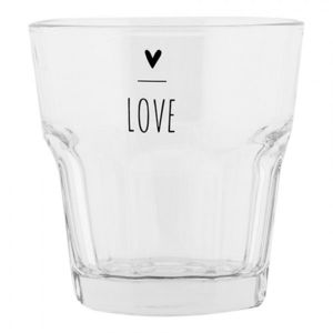 Sklenička se srdíčkem Lovely Day - Ø 8*8 cm / 200 ml BHSGL0009 obraz