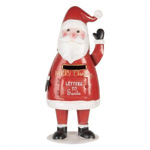 Červená kovová schránka ve tvaru Santy Letters to Santa - 16*14*35 cm 6Y5853 obraz