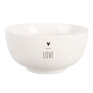 Bílá porcelánová miska se srdíčkem Lovely Day - Ø 14*7 cm / 500 ml BHSBO0001 obraz
