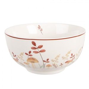 Bílá porcelánová miska s houbičkami Little Forest Jewels - Ø 14*7 cm / 500 ml LFJBO obraz