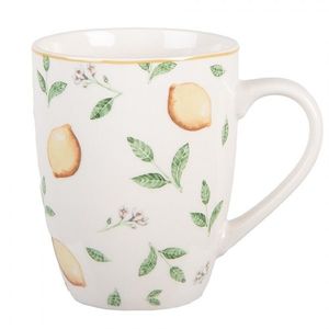 Bílý porcelánový hrnek s citróny Lemons & Leafs - 12*8*10 cm / 300 ml LELMU0001 obraz