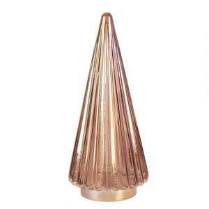 Jantarová vánoční skleněná dekorace stromek - Ø 11*26 cm 6GL5330 obraz