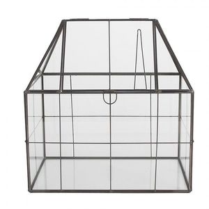 Mosazný antik dekorační skleník/ vitrína Pallas - 25*16*26 cm 6GL5368 obraz