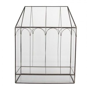 Mosazný antik dekorační skleník/ vitrína Cloelia - 35*15*46 cm 5GL0022 obraz