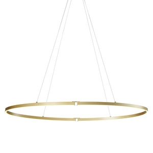Designové závěsné svítidlo mosazné 120 cm vč. LED 3-krokové stmívatelné - Ovallo obraz
