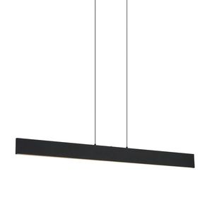 Moderní závěsné svítidlo černé vč. LED s 3-stupňovým stmíváním - Straight obraz