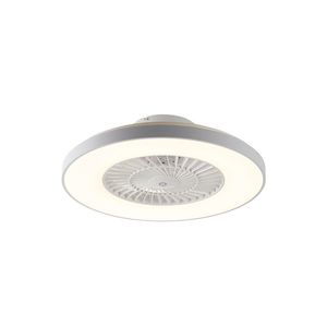 Stropní ventilátor bílý s hvězdným efektem 60 cm vč. LED stmívatelný s dálkovým ovládáním - Climo obraz