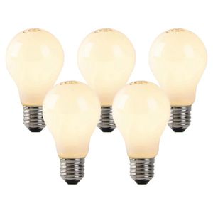 Sada 5 LED žárovek E27 s vláknem ve tvaru plamene, opálové sklo, 3W, 250lm, 2200K obraz