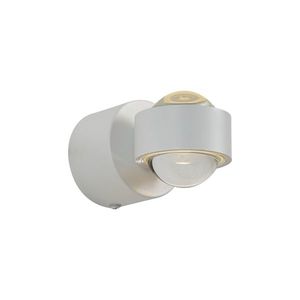 Designová nástěnná lampa bílá vč. LED IP44 - Lens obraz