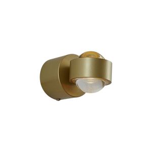 Designové nástěnné svítidlo mosaz vč. LED IP44 - Lens obraz